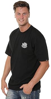 Vans Mens Left Chest Logo T-Shirt, (Holder St) Black/White